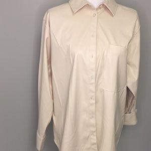 NWT A New Day Women’s Off White Button Down Shirt Sz M